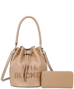 The Bucket Hobo Bag with Wallet TB-9018W TAUPE